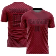 Maglia da calcio personalizzata Crimson Black Geometric Shapes Sublimation