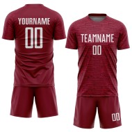 Maglia da calcio personalizzata Crimson White Sublimation