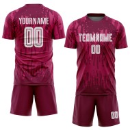 Maglia da calcio personalizzata Crimson White Away Sublimation